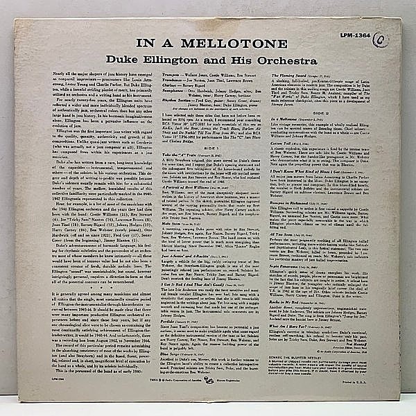 DUKE ELLINGTON / In A Mellotone (LP) / RCA Victor | WAXPEND RECORDS