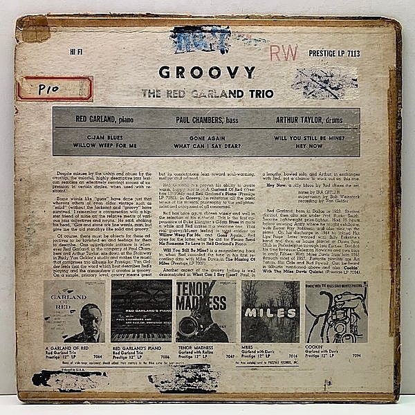 RED GARLAND / Groovy (LP) / Prestige | WAXPEND RECORDS