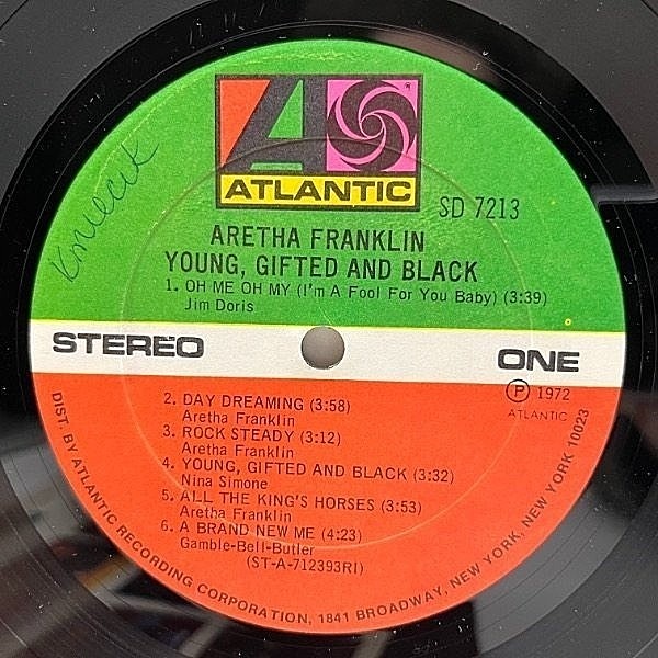 ARETHA FRANKLIN / Young, Gifted And Black (LP) / Atlantic