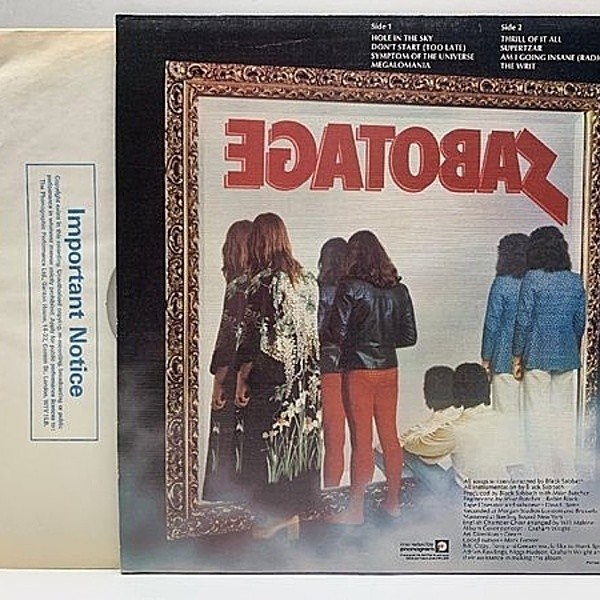 BLACK SABBATH / Sabotage (LP) / NEMS | WAXPEND RECORDS