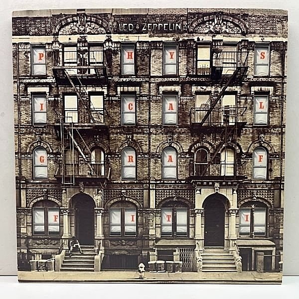 レコードメイン画像：レアな美品!! 2LP 初版 W無し USオリジナル LED ZEPPELIN Physical Graffiti ('75 Swan Song) 特殊ジャケ 米 初回プレス ROCKEFELLER