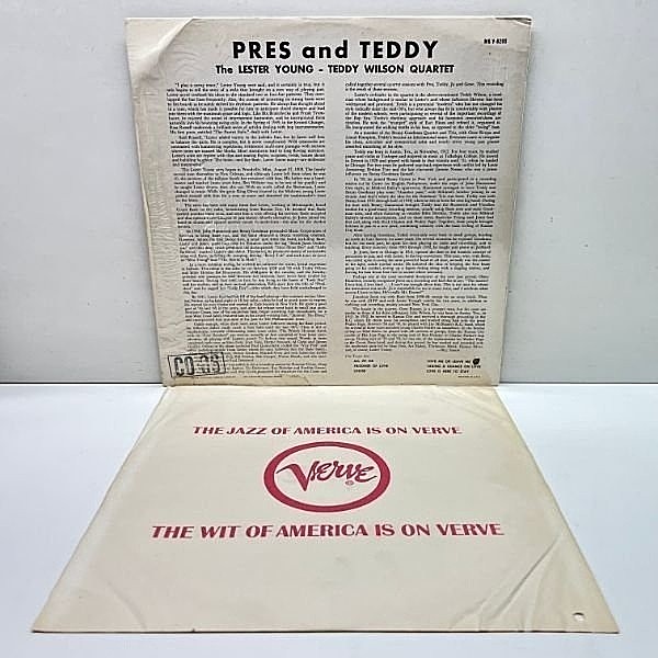 LESTER YOUNG / TEDDY WILSON / Pres And Teddy (LP) / Verve | WAXPEND RECORDS