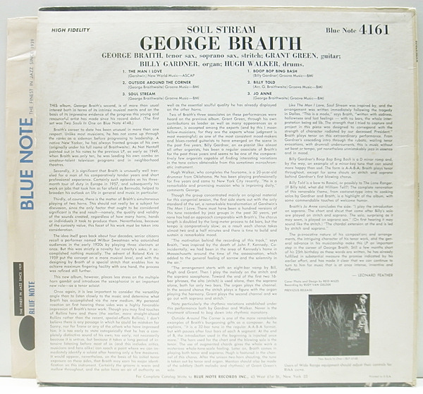 GEORGE BRAITH / Soul Stream (LP) / Blue Note | WAXPEND RECORDS