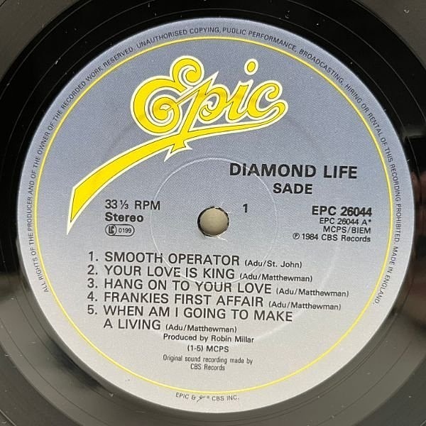 SADE / Diamond Life (LP) / Epic | WAXPEND RECORDS