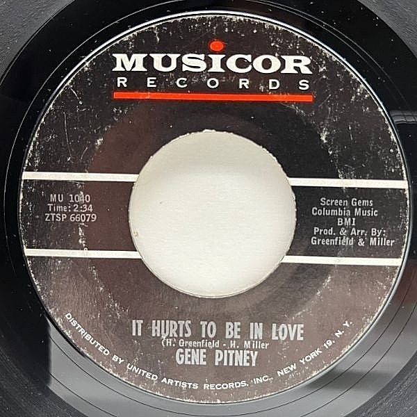 GENE PITNEY / It Hurts To Be In Love / Hawaii (7) / Musicor | WAXPEND  RECORDS