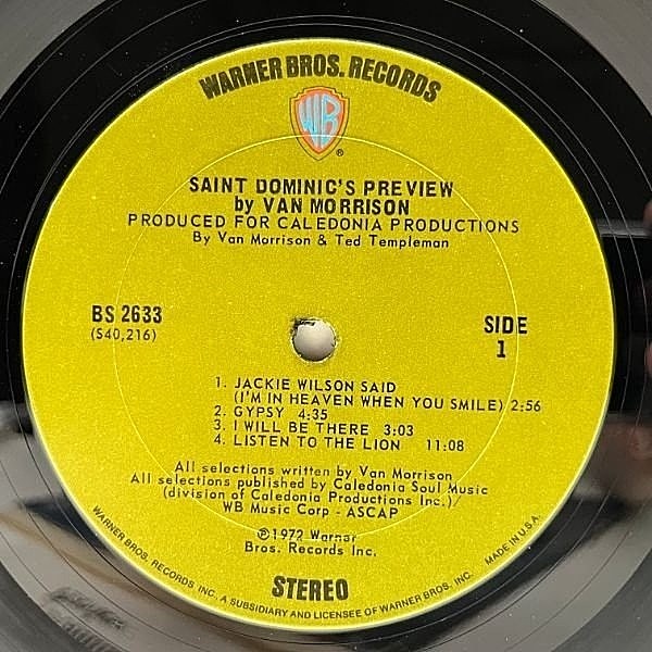 VAN MORRISON / Saint Dominic's Preview (LP) / Warner Bros. | WAXPEND RECORDS