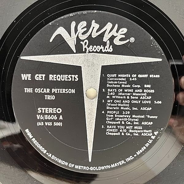 OSCAR PETERSON / We Get Requests (LP) / Verve | WAXPEND RECORDS