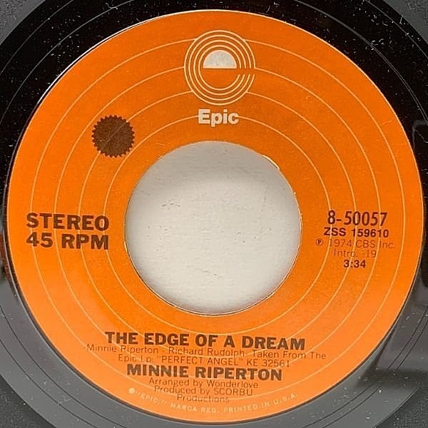 MINNIE RIPERTON / Lovin' You / The Edge of a Dream (7) / Epic