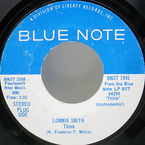 レコードメイン画像：美盤 初回Liberty オリジナル LONNIE SMITH Think / Son Of Ice Bag ('69 Blue Note) 7インチ 45 ジャズ・ファンク