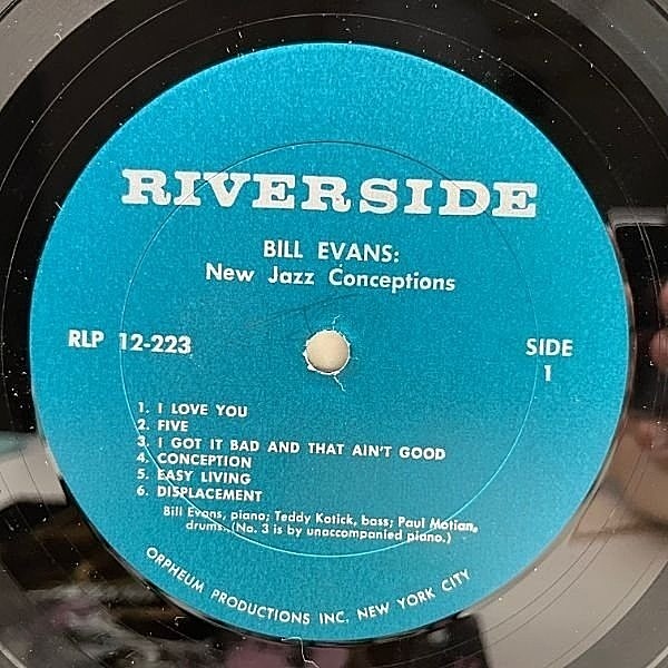 BILL EVANS / New Jazz Conceptions (LP) / Riverside | WAXPEND RECORDS