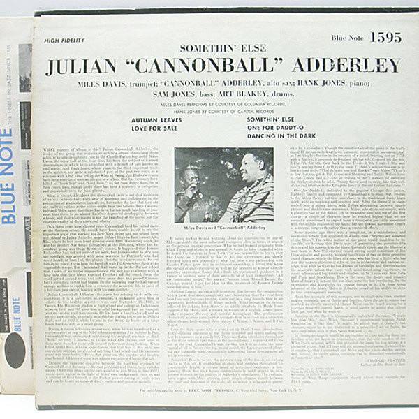 CANNONBALL ADDERLEY / Somethin' Else (LP) / Blue Note | WAXPEND