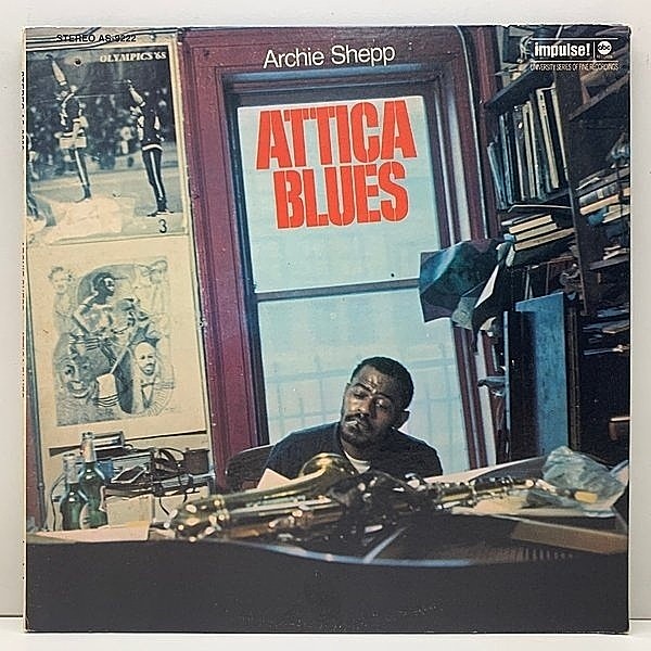 レコードメイン画像：Rare!!【美品】USオリジナル 初版 赤黒ラベ ARCHIE SHEPP Attica Blues ('72 Impulse) アーチー・シェップ w/ JOE LEE WILSON 米初回プレス