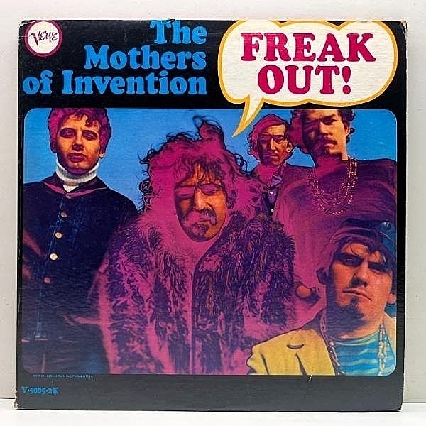 レコードメイン画像：レアな良好盤!! MONO 初回オンリー マップ印刷 青ラベ USオリジ THE MOTHERS OF INVENTION Freak Out [FRANK ZAPPA] 地図 1st MAP COVER