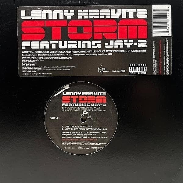 レコードメイン画像：USオリジナル 12インチ LENNY KRAVITZ feat. JAY-Z Storm (Virgin) レニー・クラヴィッツ R&B色超濃厚なミッドファンキーディスコ