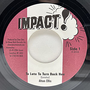 レコード画像：ALTON ELLIS / AUGUSTUS PABLO / To Late To Turn Back Now / Too Late