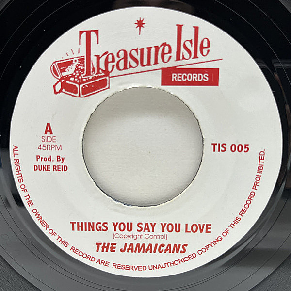 レコードメイン画像：美盤!! 7インチ UKプレス JAMAICANS Things You Say You Love / THREE TOPS It's Raining メロメロの多幸感溢れるジャマイカンVOCALモノ