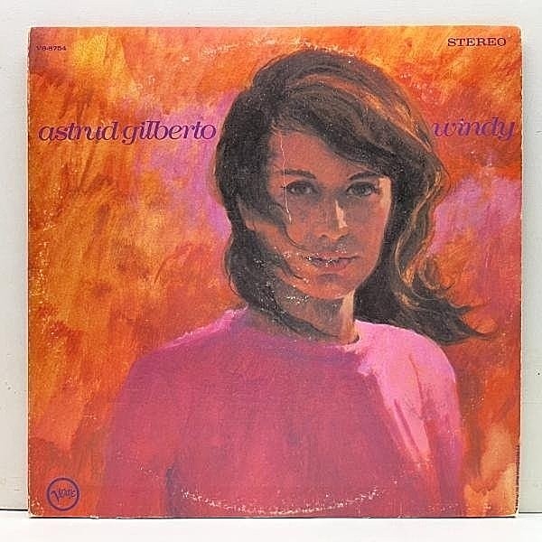 レコードメイン画像：Cut無し!良好! USオリジナル ASTRUD GILBERTO Windy ('68 Verve) アストラッド・ジルベルト／ウィンディー 初版 MGMリム T字ラベル