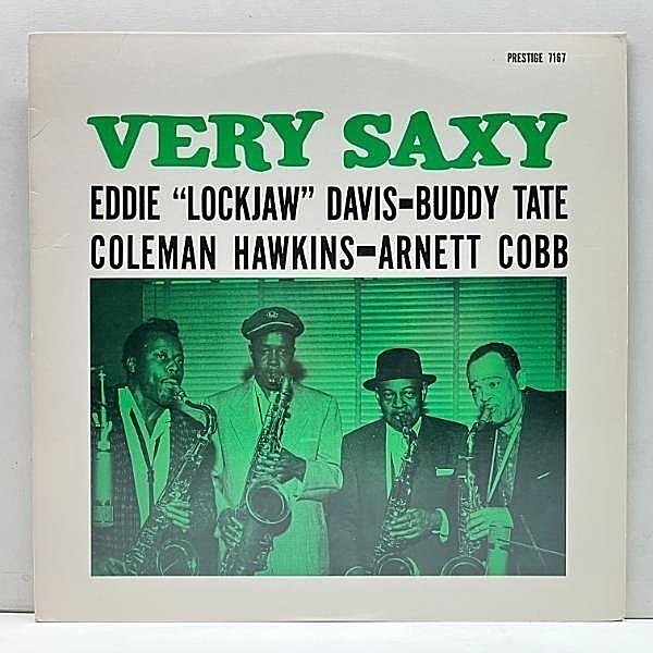 レコードメイン画像：美品!! EDDIE DAVIS / BUDDY TAE / COLEMAN HAWKINS / ARNETT COBB Very Saxy (Prestige 7167) US 米OJCプレス 痛快スウィンギーな4テナー