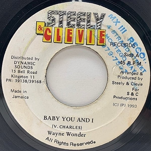 レコードメイン画像：良好!! JAオリジ WAYNE WONDER Baby You And I (Steely & Clevie) Studio Oneクラシック Rock Fort Rock リメイクリディム 名作