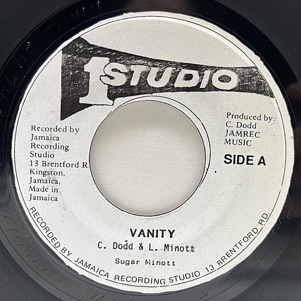 レコードメイン画像：良好!! JAプレス 7インチ SUGAR MINOTT Vanity (Studio One) ALTON ELLIS／I'm Just A Guy使用のナイスチューン 45RPM.