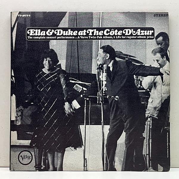 レコードメイン画像：【エラ＆エリントンの共演ライブ】美再生!! 2LP USオリジナル ELLA FITZGERALD & DUKE ELLINGTON At The Cote D'Azur ('67 Verve)