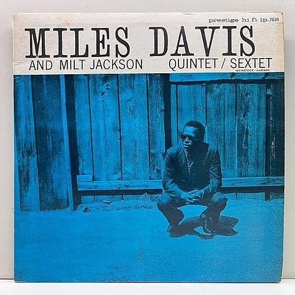 レコードメイン画像：良好盤!! MONO 手書きRVG刻印 NJ紺ラベ MILES DAVIS & MILT JACKSON [All Stars] Quintet / Sextet (Prestige 7034) US初期 モノラル