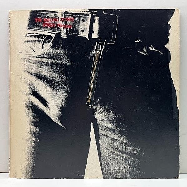 レコードメイン画像：レア!剥がれ無し! 初版 太字BROADWAY USオリジナル ROLLING STONES Sticky Fingers ('71 COC 59100) Andy Warhol 特殊 Zipper Cover