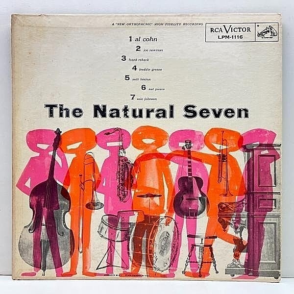 レコードメイン画像：良好盤!! USオリジナル MONO ニッパー犬 深溝 AL COHN NATURAL SEVEN ('55 RCA) w/ Joe Newman, Freddie Greene, Nat Pierce, Milt Hinton