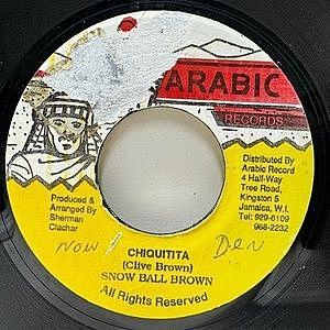 レコード画像：SNOW BALL BROWN / Chiquitita