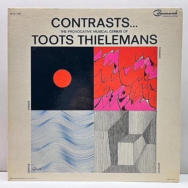 レコードメイン画像：Cut無し!良好! GFコート USオリジナル TOOTS THIELEMANS Contrasts... ('66 Command) w/Bucky Pizzarelli, Mike Manieri, George Duvivier