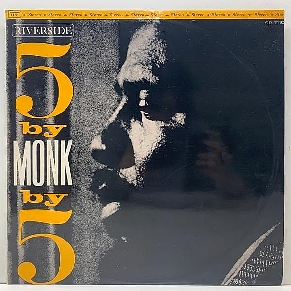 レコードメイン画像：美品!! 銀リール 深溝 FBペラ THELONIOUS MONK 5 By Monk By Five (Riverside SR-7110) JPN Early 60sプレス w/ THAD JONES, CHARLIE ROUSE