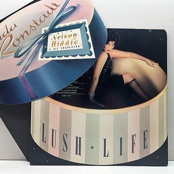 レコードメイン画像：Cut無し!良好! 特殊ジャケ USオリジナル LINDA RONSTADT Lush Life ('84 Asylum) 高音質 LP ヴォーカルファン必携のスタンダード集