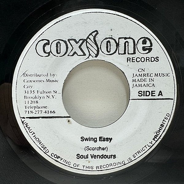 レコードメイン画像：【激シブKILLERインスト不朽の名作】JAプレス 7インチ SOUL VENDORS Swing Easy (Coxsone) ジャマイカの音楽史に残る名リディム収録 45RPM.