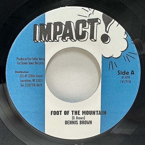 レコードメイン画像：【フルート絡まる一撃KILLERチューン】美盤!! USプレス 7インチ DENNIS BROWN Foot Of The Mountain (Impact!) デニス・ブラウン 45RPM.