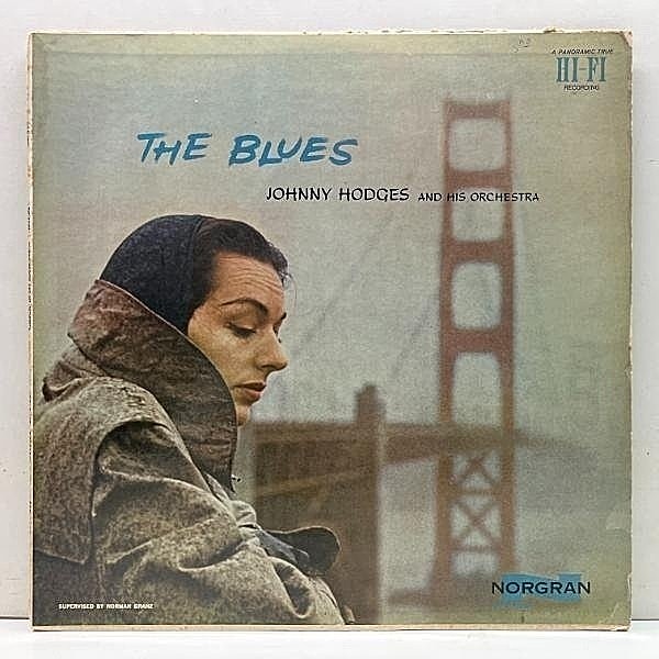 レコードメイン画像：USオリジナル MONO 深溝 JOHNNY HODGES The Blues (Norgran MG N-1061) 若き日のJohn Coltraneが参加したセッションも収録