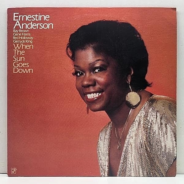 レコードメイン画像：【w/ Red Holloway, Gene Harris】USオリジナル ERNESTINE ANDERSON When The Sun Goes Down (Concord CJ-263) 痺れるブルースフィーリング