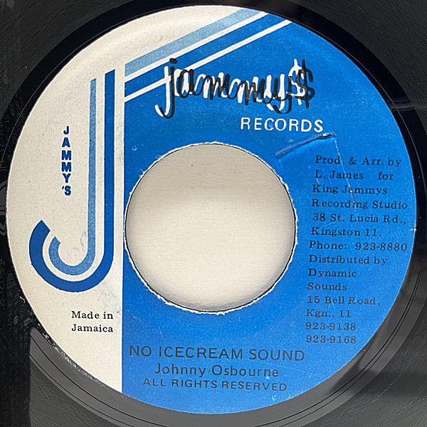 レコードメイン画像：【SOUND CLASH定番の必携ツール】JAプレス 7インチ JOHNNY OSBOURNE No Icecream Sound (Jammy's) REAL ROCK Riddim 使用 45RPM.