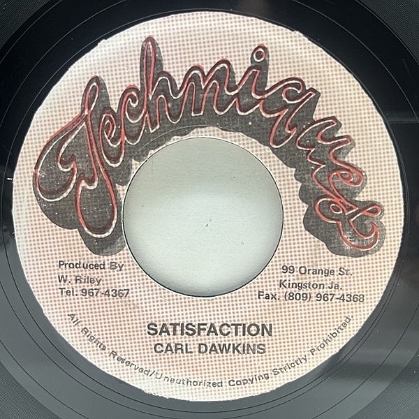 レコードメイン画像：【ミッドな分厚さが心地良い涙のロックステディ】"7 JAプレス CARL DAWKINS Satisfaction (Techniques) GARNETT SILKもカヴァーした名曲！