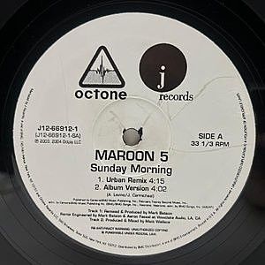 レコード画像：MAROON 5 / Sunday Morning / This Love