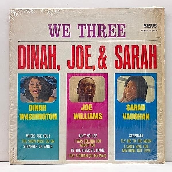 レコードメイン画像：シュリンク良好!! BellSound刻印 USプレス DINAH WASHINGTON, JOE WILLIAMS, SARAH VAUGHAN We Three 看板シンガー3人の名唱集