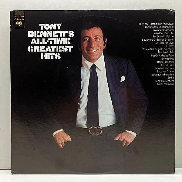 レコードメイン画像：【名唱を網羅したオール・タイム・ベスト】2LP 美盤!! Tony Bennett's All Time Greatest Hits ('72 Columbia KG 31494) トニー・ベネット