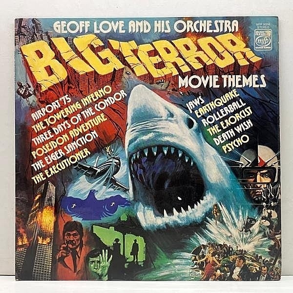 レコードメイン画像：良好!! '76年 UKプレス GEOFF LOVE Big Terror Movie Themes (Music For Pleasure) ホラー／パニック映画 JAZZ-FUNKアレンジ収録！