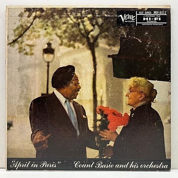 レコードメイン画像：良再生!! MONO Trumpeter 深溝 USオリジナル COUNT BASIE April In Paris (Verve MG V-8012) カウント・ベイシー／エイプリル・イン・パリ