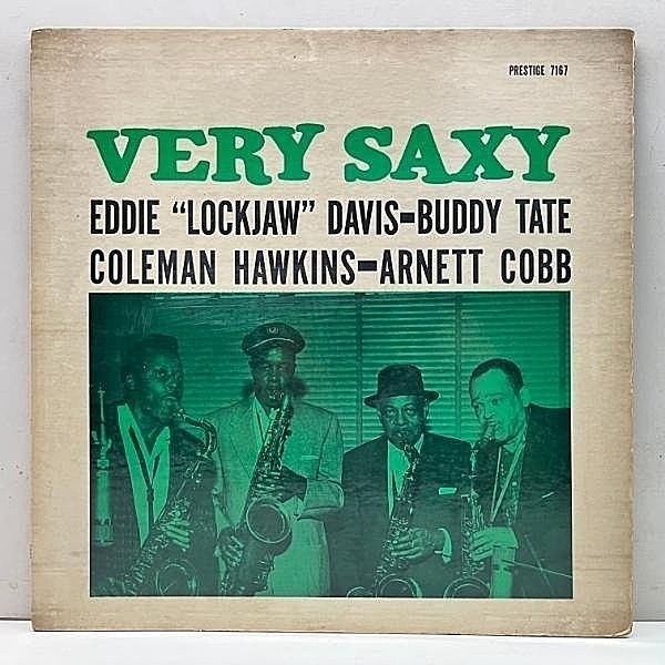 レコードメイン画像：USオリジナル MONO NJ 深溝 RVG刻印 EDDIE DAVIS / BUDDY TAE / COLEMAN HAWKINS / ARNETT COBB Very Saxy (Prestige 7167) 白熱の4テナー