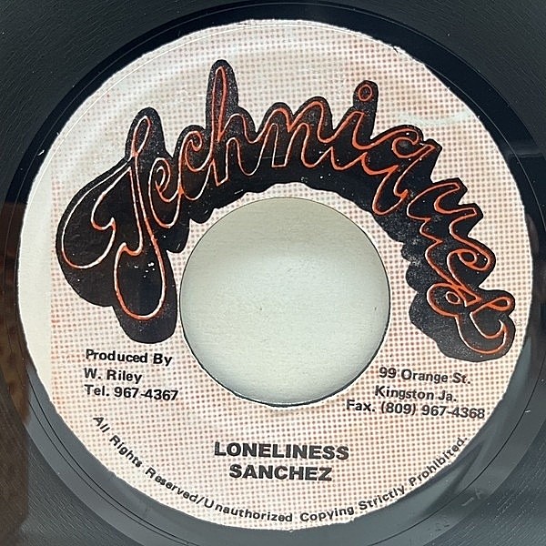 レコードメイン画像：JAプレス 7インチ SANCHEZ Loneliness (Techniques) テクニクス産「Mood For Love」駆使で優しく歌い込んだBIGチューン！45RPM.