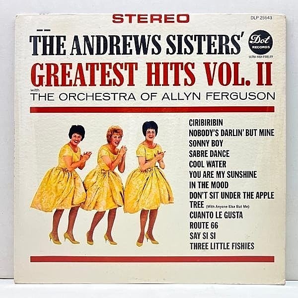 レコードメイン画像：良好!! USオリジナル 深溝 ANDREWS SISTERS Greatest Hits ('63 Dot) ブギウギ時代のハーモニーグループ最高峰 アンドリュース・シスターズ