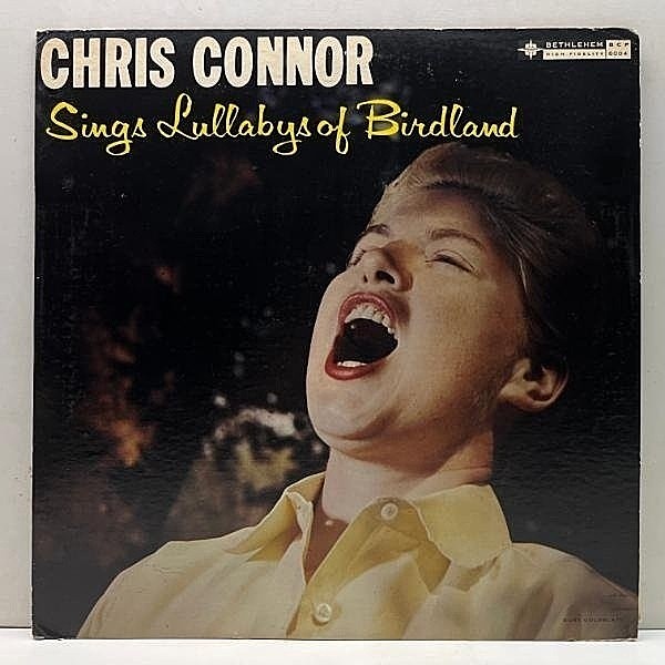 レコードメイン画像：美再生!音抜群! FLAT MONO 深溝 CHRIS CONNOR Lullabys Of Birdland (Bethlehem BCP-6004) クリス・コナー／バードランドの子守唄