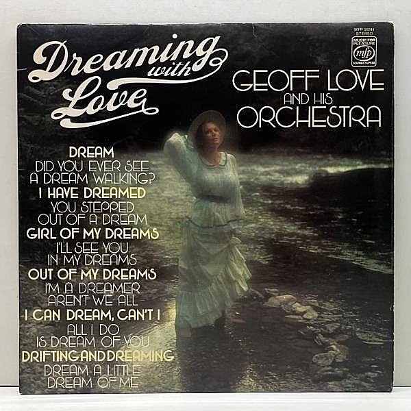 レコードメイン画像：【カルト的人気の繊細優美なイージーリスニング集】良好!! UKオリジナル GEOFF LOVE & HIS ORCHESTRA Dreaming With Love 美女ジャケ LP