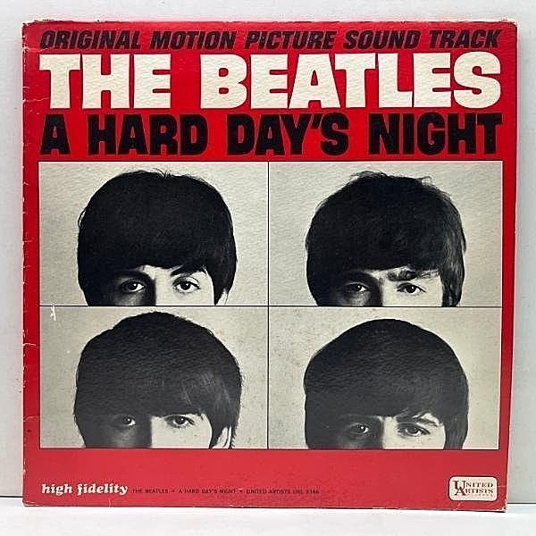 レコードメイン画像：美再生!! USオリジナル MONO 黒ツヤLbl 英番一桁 THE BEATLES A Hard Day's Night ('64 United Artists) 初回THIS BOYオンリー 米 モノラル