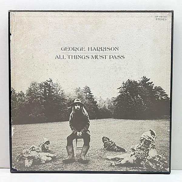 レコードメイン画像：良好盤!! '70s JPN 専用インナー付属 3LP BOX仕様 GEORGE HARRISON All Things Must Pass (Apple AP-9016C) 国内 LP 林檎ラベル ビートルズ